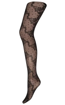 Hypethedetail naisten sukkahousut, HYPETHEDETAIL TIGHT FLORA 25DEN Musta