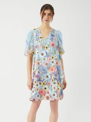 Y.A.S naisten mekko, YASFLOWERING SS DRESS NEW Vaaleansininen