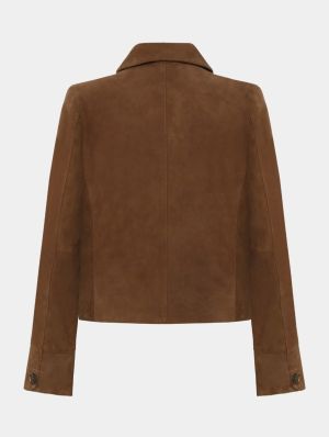 Saki naisten nahkatakki, THEA JACKET Konjakinruskea