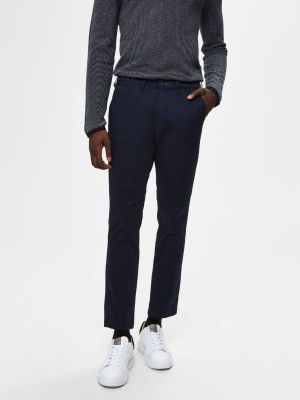 Selected Miesten Housut, Slim Miles Flex NOS Tummansininen