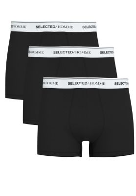 Selected miesten bokserit, LIAM 3-PACK TRUNK Musta