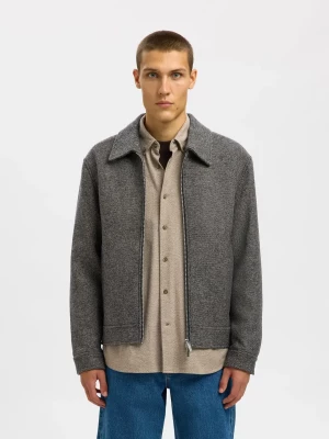 Selected miesten takki, PHILIP WOOL JACKET Musta