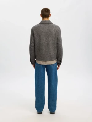 Selected miesten takki, PHILIP WOOL JACKET Musta