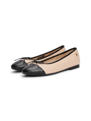 Tommy Hilfiger naisten balleriinat, TOE CAP LEATHER BALLERINA Beige Kuosi