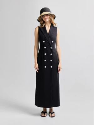 Andiata Naisten Pellavamekko, JADE DRESS Musta