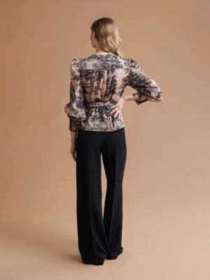 Andiata naisten pusero, ELMIRA BLOUSE Beige Kuosi