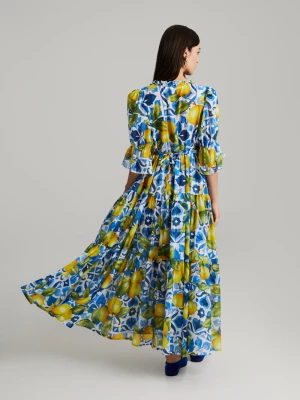 Andiata naisten täyspitkä mekko, ERMINIA DRESS Monivärinen Kuosi