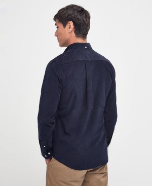 Barbour miesten kauluspaita, Barbour Ramsey Tailored Cord Shirt Tummansininen