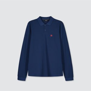 Billebeino miesten pitkähihainen pikeepaita, BRICK POLO LS SHIRT Tummansininen