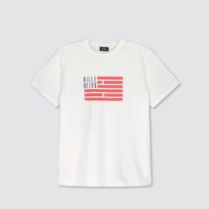 Billebeino miesten t-paita, FLAG T-SHIRT Valkoinen