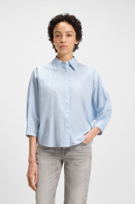 BOSS Orange naisten paitapusero, BELENTA BLOUSE Raidallinen Sininen