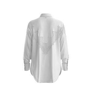 BOSS Orange naisten paitapusero, BOSTUNA BLOUSE Valkoinen