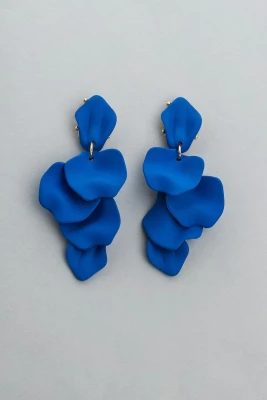 Bow 19 korvakorut, LEAF EARRING PEARL Sininen
