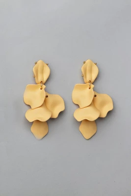 Bow 19 korvakorut, LEAF EARRINGS Keltainen