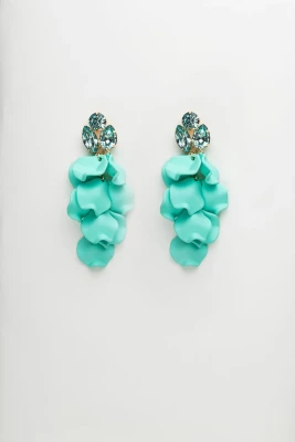 Bow 19 korvakorut, LEAF STONE EARRINGS Vihreä