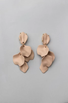 Bow 19 korvakorut, LEAF THIN EARRING Nude