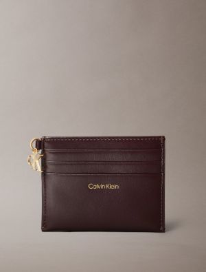 Calvin Klein Accessories korttikotelo, CK PULLER 6CC ZIP CARDCASE Viininpunainen