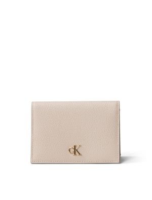 Calvin Klein Accessories korttikotelo, MIN MONOGRAM 6CC FLAP CARDCASE Luonnonvalkoinen
