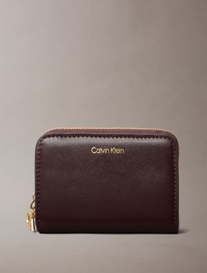 Calvin Klein Accessories lompakko, CK PULLER MEDIUM FLAP ZIP Viininpunainen