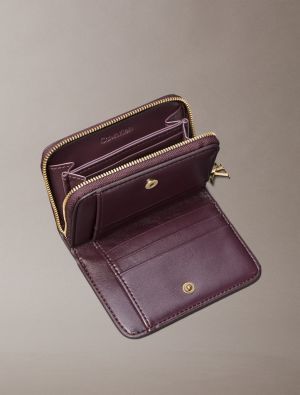 Calvin Klein Accessories lompakko, CK PULLER MEDIUM FLAP ZIP Viininpunainen
