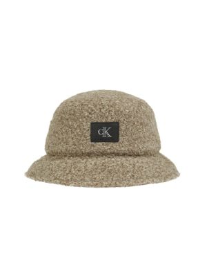 Calvin Klein Accessories Naisten Hattu, BOUCLE BUCKET HAT Vaalea Beige