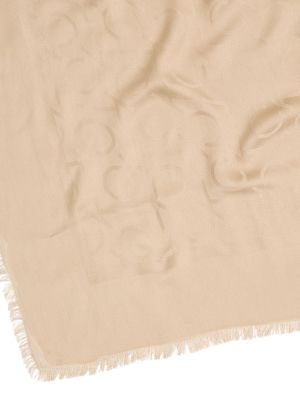 Calvin Klein Accessories naisten huivi, K-SHINY JACQUARD MONOGRAM SQUARE Vaalea Beige