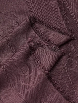 Calvin Klein Accessories naisten huivi, TONAL AOP MODAL LW SQUARE SCARF Viininpunainen