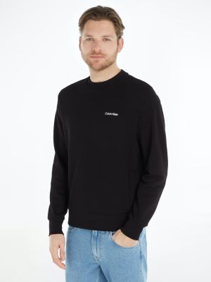 Calvin Klein Menswear Miesten Collegepaita, MICRO LOGO REPREVE SWEATSHIRT NS Musta