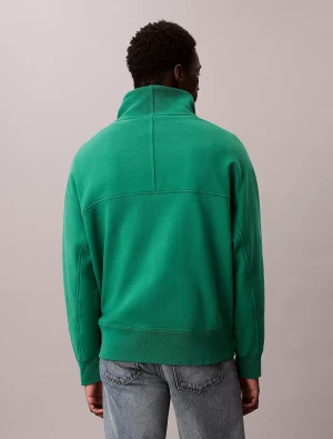 Calvin Klein Jeans miesten collegepusero, PREMIUM FLEECE LOGO FUNNEL NECK SWEATER Vihreä