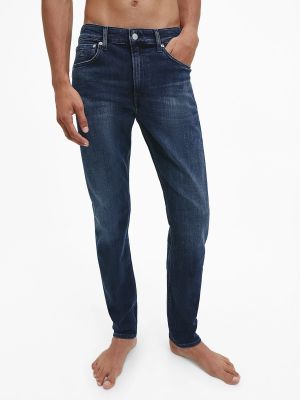 Calvin Klein Jeans, Miesten Farkut, Slim Tapered Nos Denim Dark Indigo