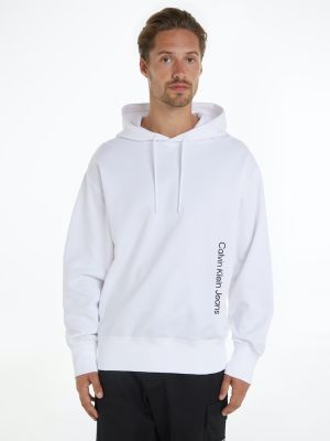 Calvin Klein Jeans Miesten Huppari, DIFFUSED GRAPHIC HOODIE Valkoinen