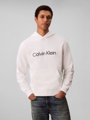 Calvin Klein Jeans miesten huppari, LS EU STANDARD LOGO 350TERRY PO Valkoinen