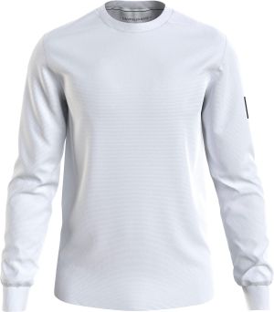Calvin Klein Jeans Miesten Paita, MONOLOGO BADGE WAFFLE LS TEE Valkoinen