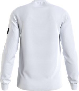 Calvin Klein Jeans Miesten Paita, MONOLOGO BADGE WAFFLE LS TEE Valkoinen
