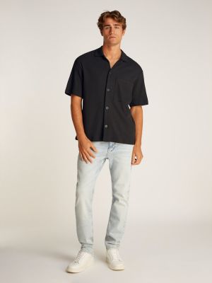 Calvin Klein Jeans miesten paitatakki, CHUNKY WAFFLE SS HWK OVERSHIRT Musta