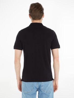 Calvin Klein Menswear Miesten Pikeepaita, STRECH PIQUE SLIM BUTTON POLO Musta