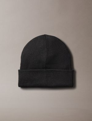 Calvin Klein Jeans miesten pipo, CK FINE RIB BEANIE Musta