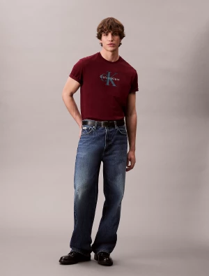 Calvin Klein Jeans miesten t-paita, SS HERO MONOLOGO TE Viininpunainen