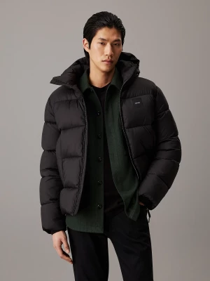 Calvin Klein Menswear Miesten Takki, HOODED QUILT PUFFER Musta