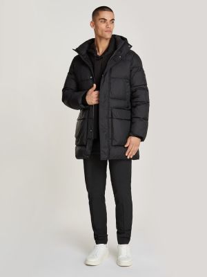 Calvin Klein menswear Miesten Toppatakki, LONG HOODED QUILT PUFFER Musta