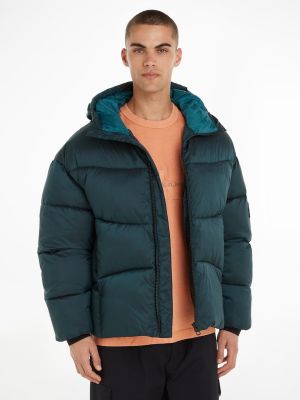 Calvin Klein Jeans Miesten Talvitakki, TWO TONE RIPSTOP PUFFE Armeijanvihreä