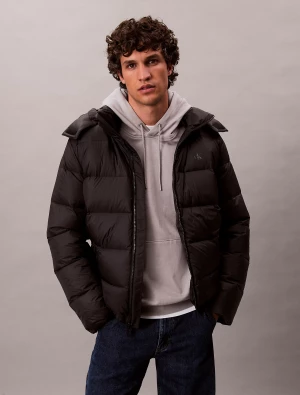 Calvin Klein Jeans miesten untuvatakki, K LS NYLON ZIPOFF HOOD DOWN PUFFERJACKET Musta