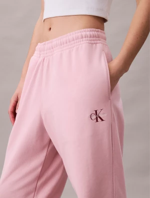 Calvin Klein Jeans naisten collegehousut, MONOLOGO FRENCH TERRY JOGGER Vaaleanpunainen