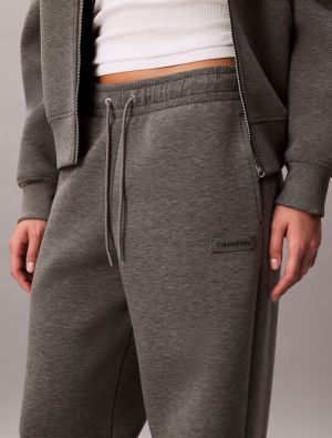 Calvin Klein Jeans naisten joggerit, SCUBA WIDE LEG PANT Vaaleanharmaa