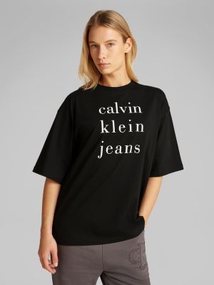 Calvin Klein Jeans naisten t-paita, SS CKJ LOGO TEE Musta
