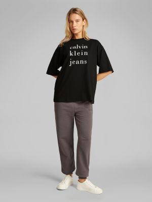 Calvin Klein Jeans naisten t-paita, SS CKJ LOGO TEE Musta
