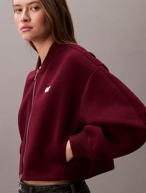 Calvin Klein Jeans naisten takki, K-OVRSZD SCB ZP BMB Viininpunainen