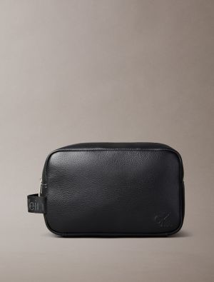 Calvin Klein Jeans toilettilaukku, WEBBING STRAP DOPP KIT Musta