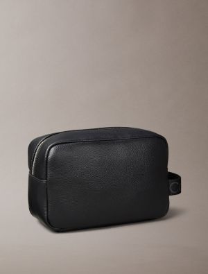 Calvin Klein Jeans toilettilaukku, WEBBING STRAP DOPP KIT Musta