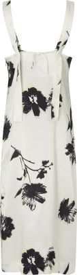Calvin klein mekko, MODERN FLORAL SLIP DRESS Mustavalkoinen